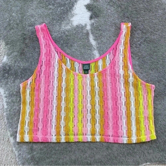 Crochet Knit Crop Tank Top - Picture 5 of 11
